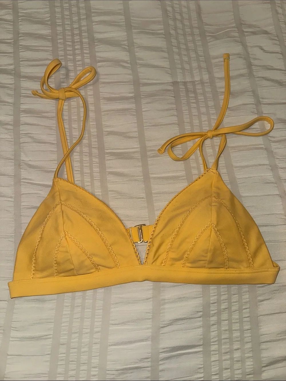Hollister Yellow Triangle Bikini Top